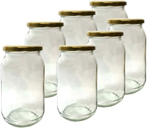 Glass 900ml jars with lid - glass,