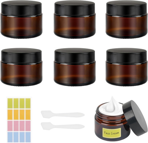 50ml amber glass jars - amber,