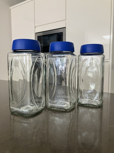 Empty glass coffee jars - empty,