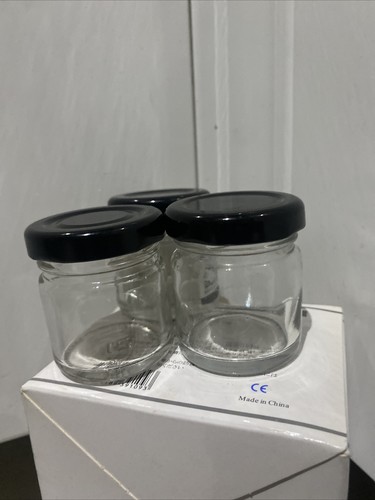 Small empty glass jars - 3x,