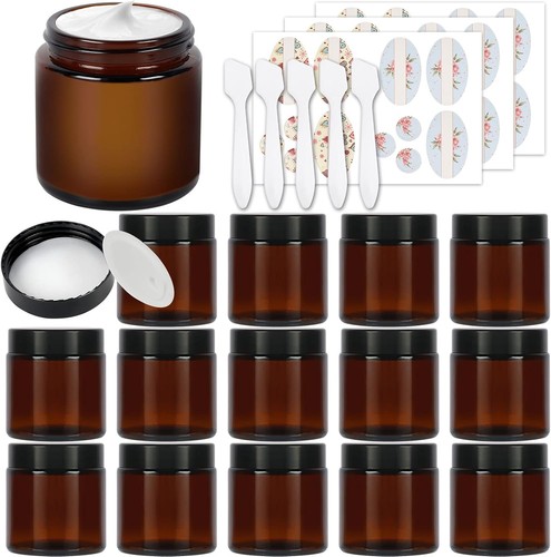 Betrome 120ml amber glass jars - 120ml,