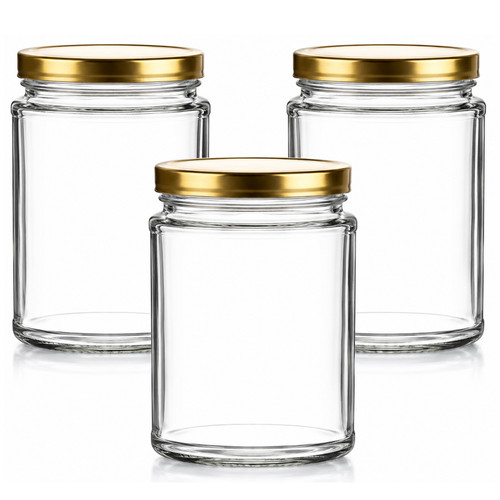 500ml glass jam jars with - jam, lids