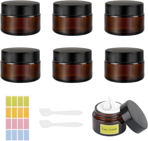 30ml amber glass jars - jars,, empty