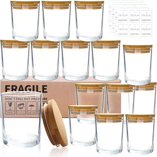 Pack clear candle jars - clear,