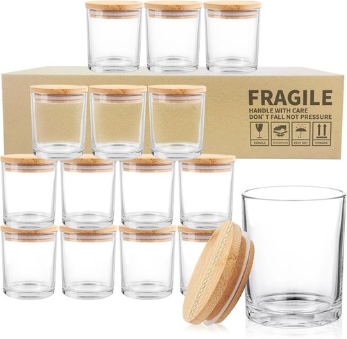 Pack 7oz clear glass candle - clear,