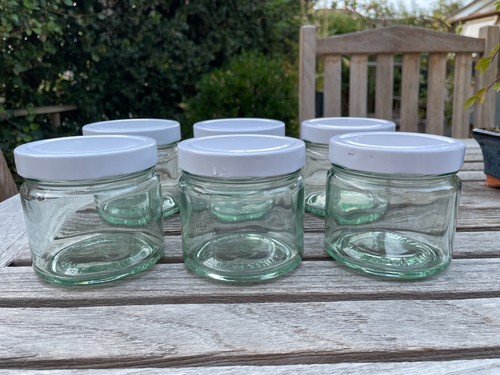 Empty round clear glass jam - 6,
