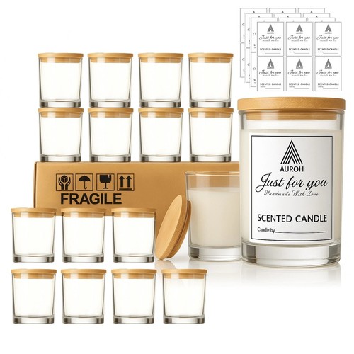 Pack 7oz clear glass candle - 15,