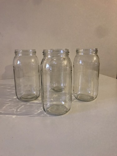 Empty clear glass jars - x,