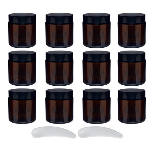 12pcs 100ml amber glass - amber,