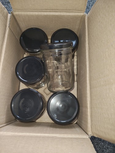 Empty glass storage jars - jars, 6