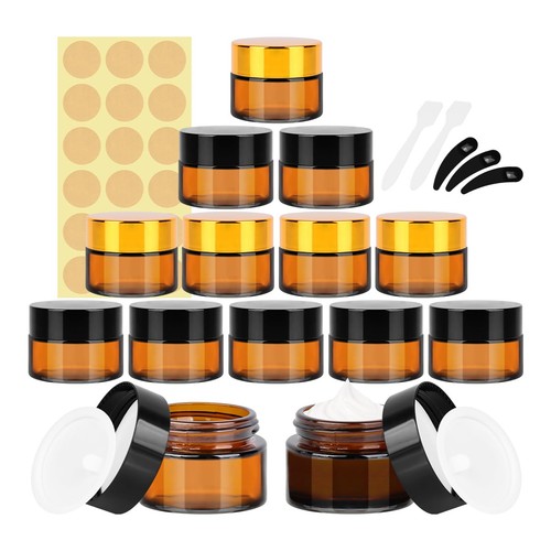 Pack amber glass jars 15ml - amber,