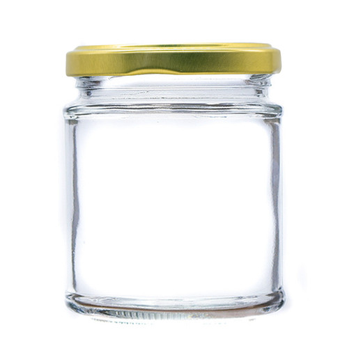Round glass jam jars 190ml - round,