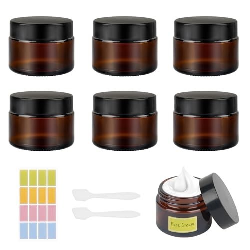 50ml amber glass jars empty - 50ml,