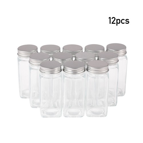 24pcs glass spice jars - spice, w/