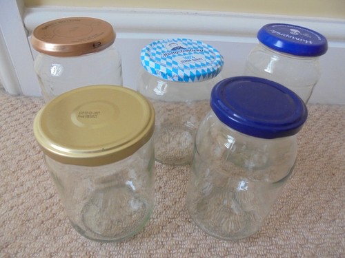 Empty used glass jars - glass,