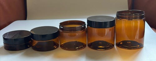 Amber aromatherapy jars empty - aromatherapy,