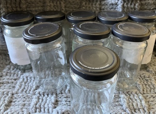 Empty resealable glass jars - 9,